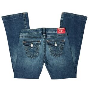 True Religion | Y2K Boot Cut Jeans Flap Pocket Size 28 Style 10J14OM